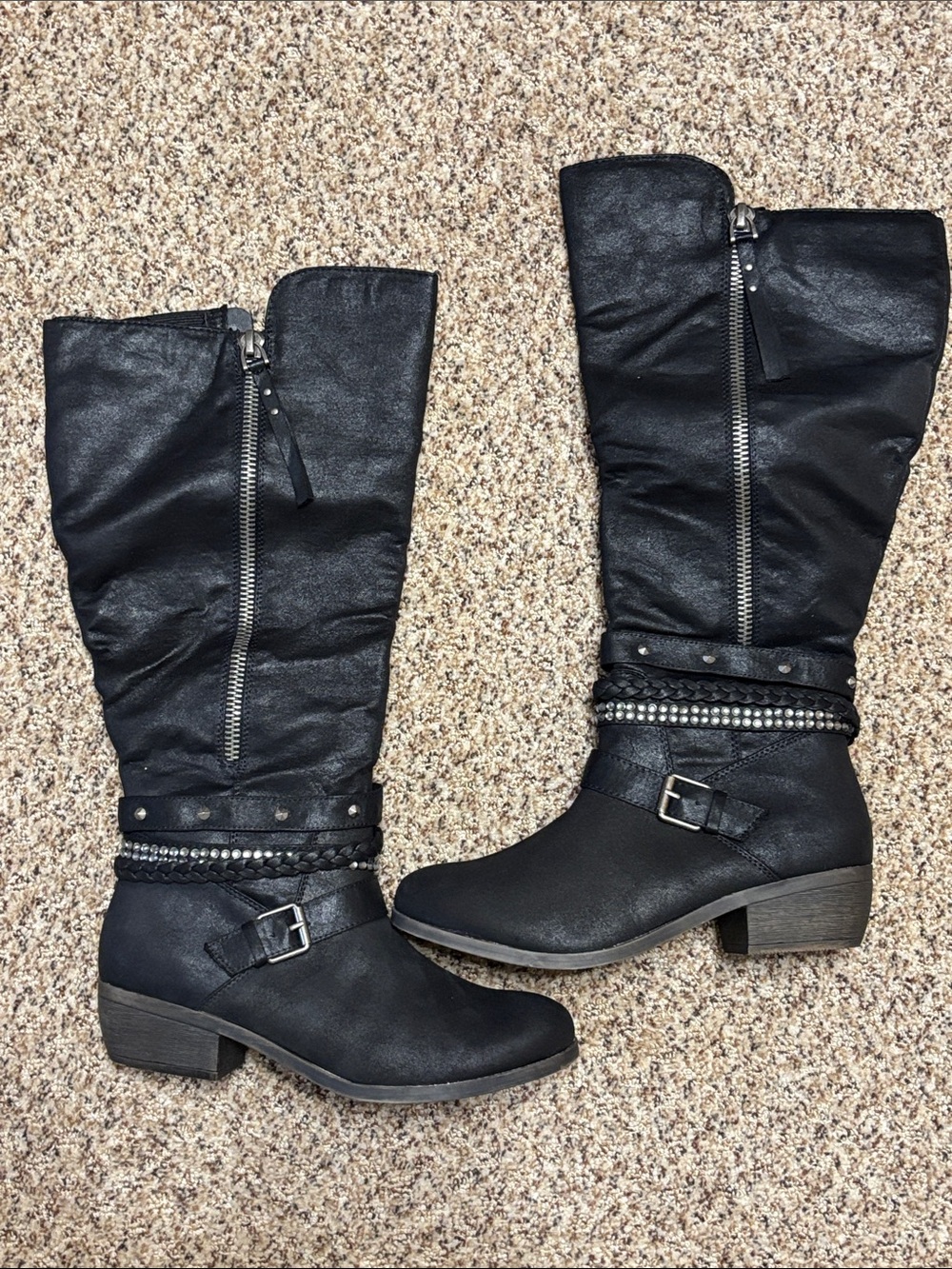 SO Black Buckle Boots